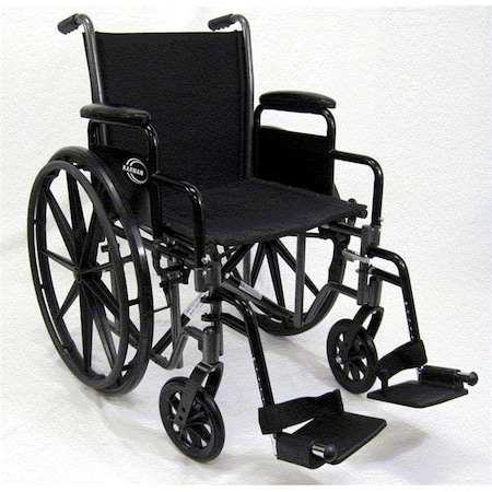 Karman Karman LT-700T 18 Inch Lightweight Deluxe Wheelchair with Flip Back and Detachable Desk Armrests LT-700T